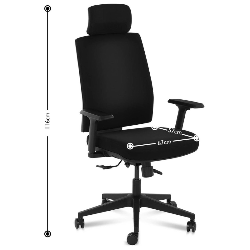Biuro kėdė, ergonomiškas pasukamas fotelis su galvos atrama, maks.200 kg