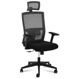 Ergonomiška tinklinė biuro kėdė su juosmens atrama ir galvos atrama iki 150 kg