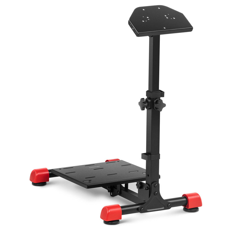 Stendas žaidimų vairui su lentyna pedalams, reguliuojamas universalus iki 20 kg