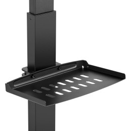 TV stovas Televizoriaus laikiklis su lentyna mobiliu reguliuojamu maks. 55'' 35 kg aukštis 116-151 cm