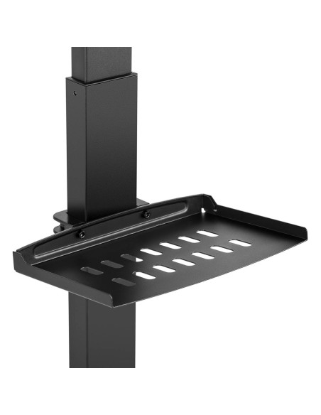 TV stovas Televizoriaus laikiklis su lentyna mobiliu reguliuojamu maks. 55'' 35 kg aukštis 116-151 cm TV stovas Televizoriaus laikiklis su lentyna mobiliu reguliuojamu maks. 55'' 35 kg aukštis 116-151 cm