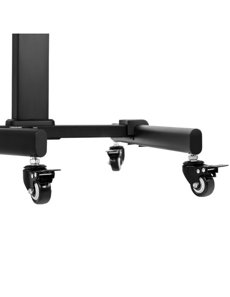 TV stovas Televizoriaus laikiklis su lentyna mobiliu reguliuojamu maks. 55'' 35 kg aukštis 116-151 cm TV stovas Televizoriaus laikiklis su lentyna mobiliu reguliuojamu maks. 55'' 35 kg aukštis 116-151 cm