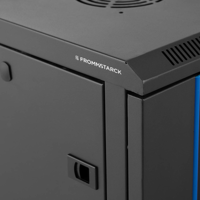 RACK tinklo serverio spintelė pakabinama 19'' 9U IP20 iki 60 kg 54x39x49 cm JUODA