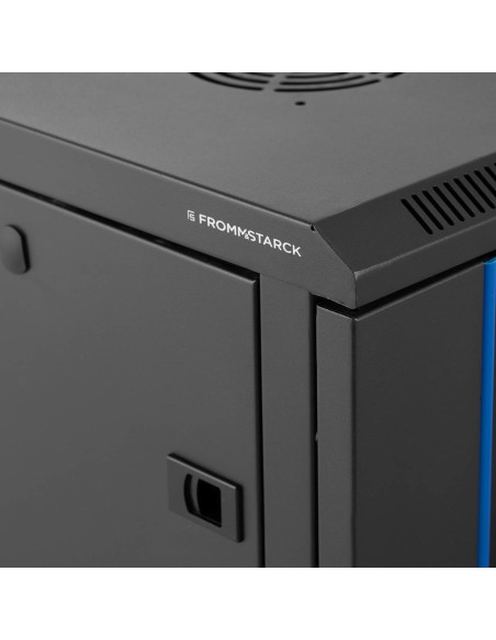 RACK tinklo serverio spintelė pakabinama 19'' 9U IP20 iki 60 kg 54x39x49 cm JUODA