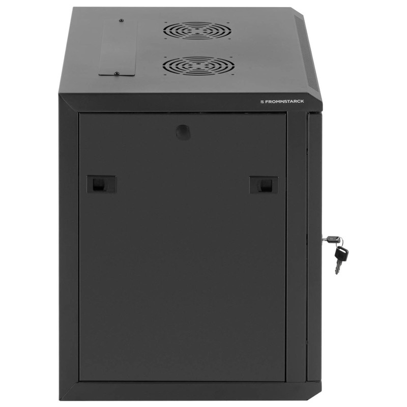 RACK tinklo serverio spintelė pakabinama 19'' 9U IP20 iki 60 kg 54x39x49 cm JUODA