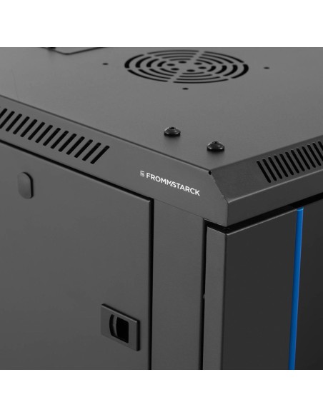 RACK tinklo serverio spintelė pakabinama 19'' 9U IP20 iki 60 kg 60x45x51 cm JUODA