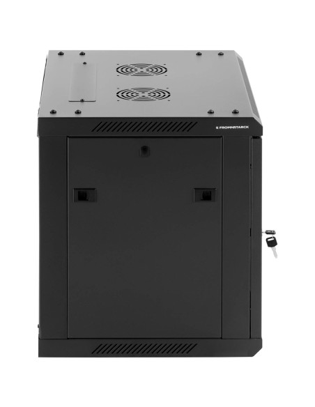 RACK tinklo serverio spintelė pakabinama 19'' 9U IP20 iki 60 kg 60x45x51 cm JUODA