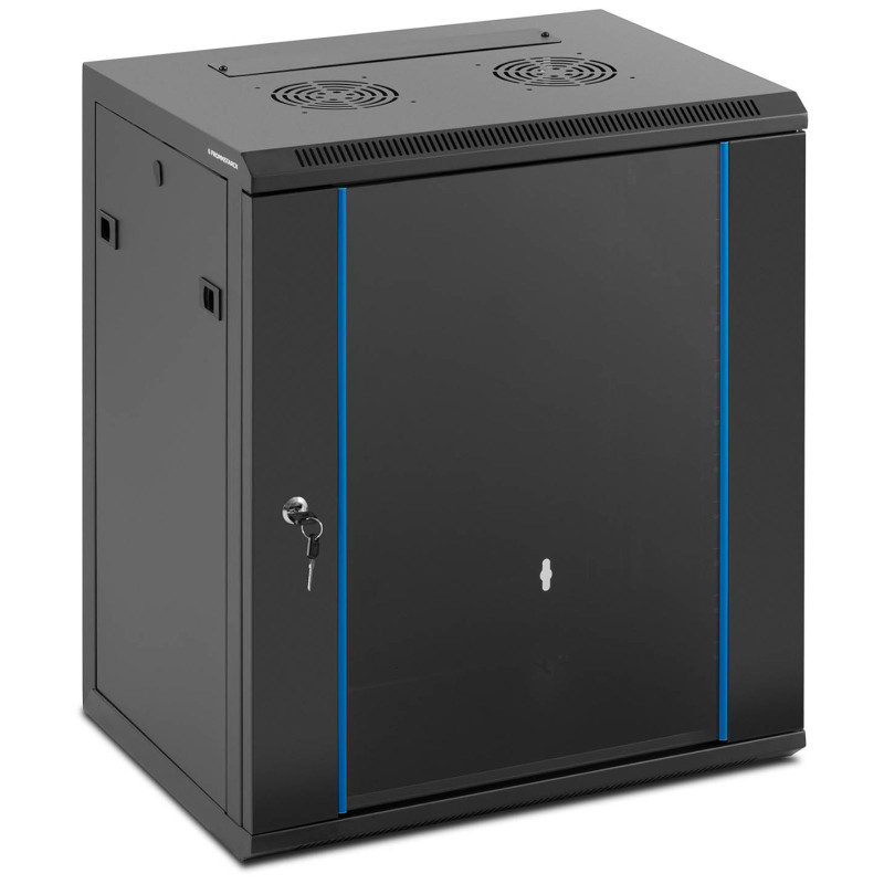 RACK tinklo serverio spintelė pakabinama 19'' 12U IP20 iki 60 kg 54x39x62 cm JUoda
