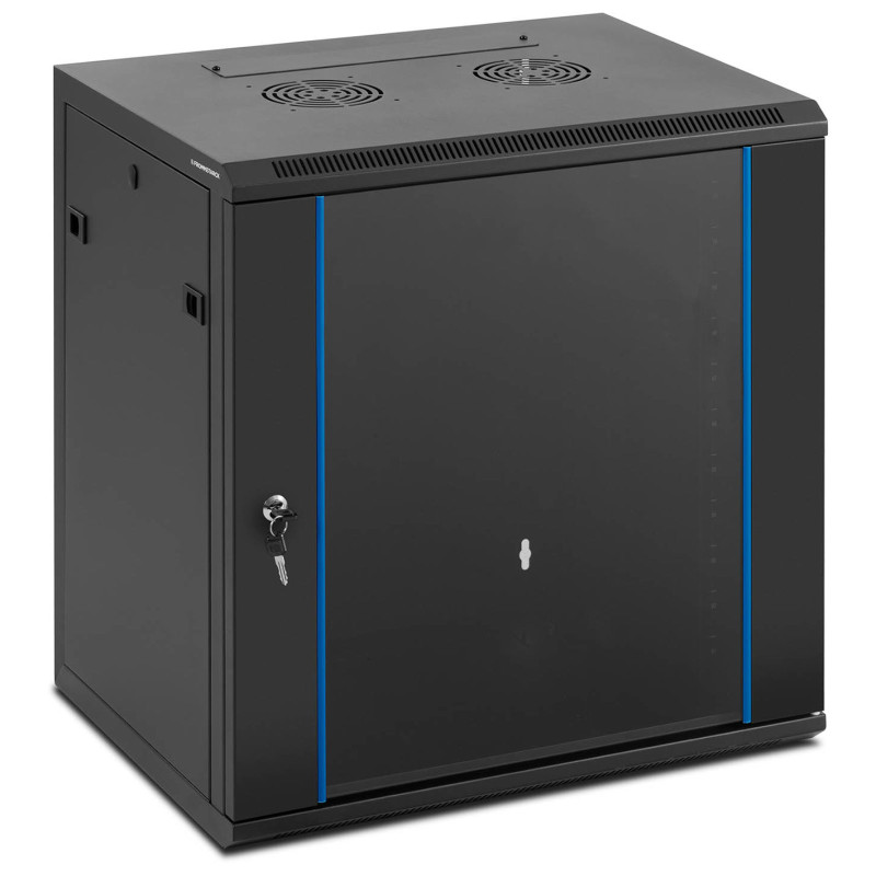 RACK tinklo serverio spintelė pakabinama 19'' 12U IP20 iki 60 kg 60x40x62 cm JUoda
