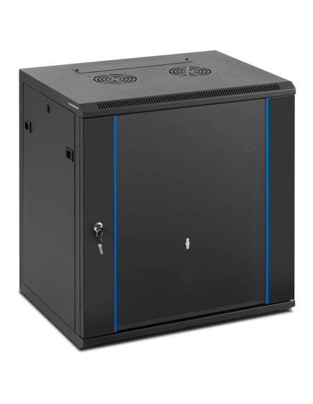 RACK tinklo serverio spintelė pakabinama 19'' 12U IP20 iki 60 kg 60x40x62 cm JUoda