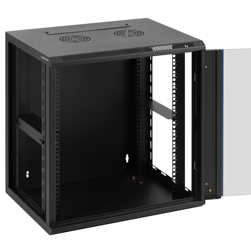 RACK tinklo serverio spintelė pakabinama 19'' 12U IP20 iki 60 kg 60x40x62 cm JUoda