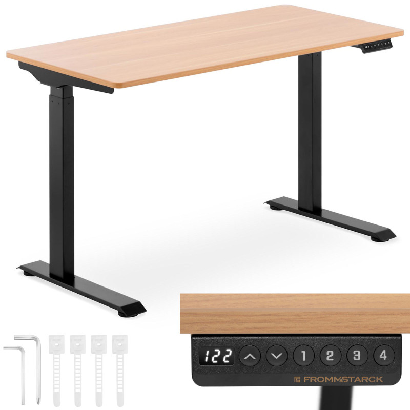 Elektrinis reguliuojamo aukščio stalas 120x60 cm aukštis 730-1233 mm JUODAI RUDAS Elektrinis reguliuojamo aukščio stalas 120x60 cm aukštis 730-1233 mm JUODAI RUDAS