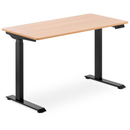 Elektrinis reguliuojamo aukščio stalas 120x60 cm aukštis 730-1233 mm JUODAI RUDAS
