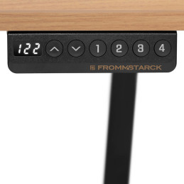 Elektrinis reguliuojamo aukščio stalas 120x60 cm aukštis 730-1233 mm JUODAI RUDAS