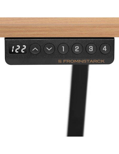 Elektrinis reguliuojamo aukščio stalas 120x60 cm aukštis 730-1233 mm JUODAI RUDAS Elektrinis reguliuojamo aukščio stalas 120x60 cm aukštis 730-1233 mm JUODAI RUDAS