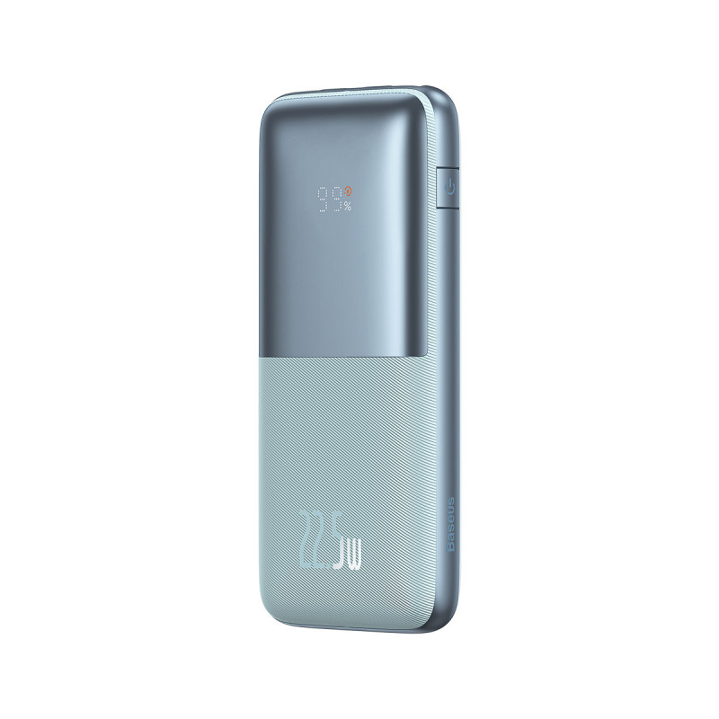 Bipow Pro maitinimo blokas 10000mAh 22,5W + USB laidas 3A 0,3m mėlynas