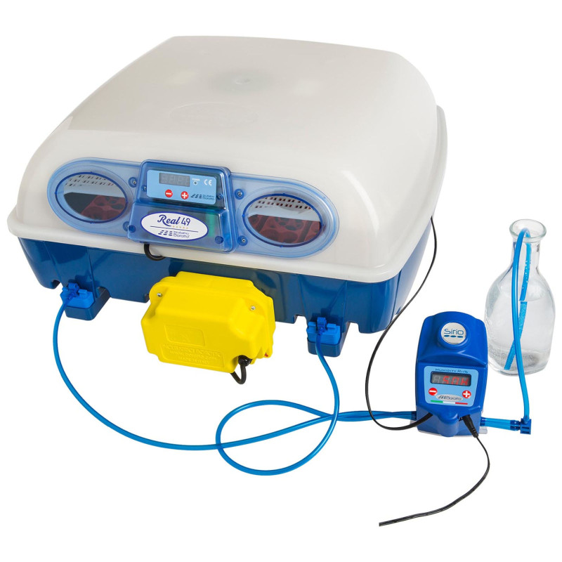 Automatinis inkubatorius 49 kiaušiniams su drėkinimo sistema profesionali 150 W