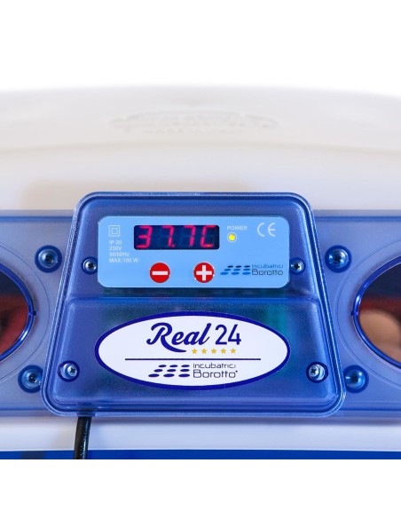 Pusiau automatinis inkubatorius 24 kiaušiniams su profesionaliu 100 W vandens dozatoriumi Pusiau automatinis inkubatorius 24 kiaušiniams su profesionaliu 100 W vandens dozatoriumi