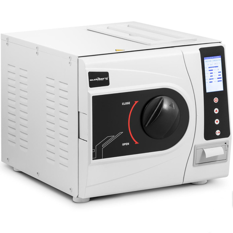 Slėginis garų autoklavas įrankių sterilizavimui, 6 programos, B klasės LCD spausdintuvas, 18 l