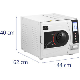 Slėginis garų autoklavas įrankių sterilizavimui, 6 programos, B klasės LCD spausdintuvas, 18 l