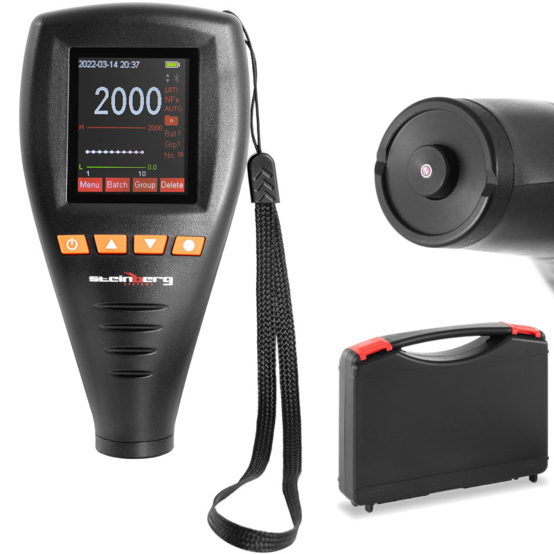 Lako sluoksnio storio testeris su Bluetooth duomenų analizės diapazonu 0-2000 µm + korpusas