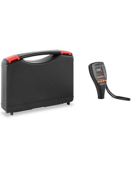 Lako sluoksnio storio testeris su Bluetooth duomenų analizės diapazonu 0-2000 µm + korpusas Lako sluoksnio storio testeris su Bluetooth duomenų analizės diapazonu 0-2000 µm + korpusas