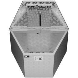 Rakinama aliuminio transportavimo įrankių dėžė 150 l 81,5 x 47,5 x 46 cm