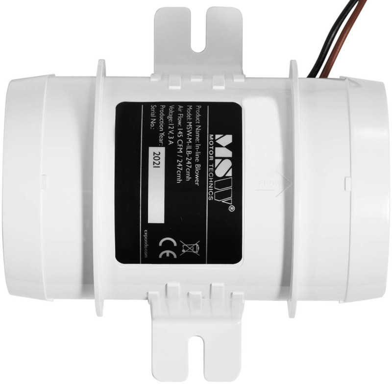 Tunelinis ventiliatorius jachtai nameliui ant ratų namelio namelio karavanas 76mm 12V 3A 19m/s