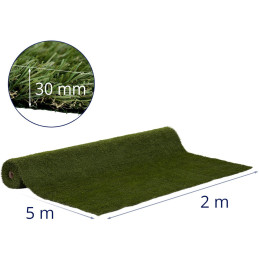 Dirbtinė žolė terasos balkonui minkšta 30 mm 20/10 cm 200 x 500 cm
