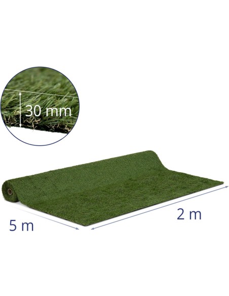 Dirbtinė žolė terasos balkonui minkšta 30 mm 14/10 cm 200 x 500 cm Dirbtinė žolė terasos balkonui minkšta 30 mm 14/10 cm 200 x 500 cm