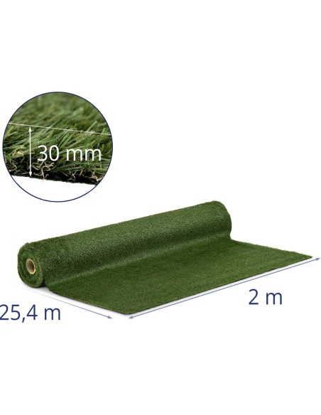 Dirbtinė žolė terasos balkonui minkšta 30 mm 14/10 cm 200 x 2500 cm Dirbtinė žolė terasos balkonui minkšta 30 mm 14/10 cm 200 x 2500 cm