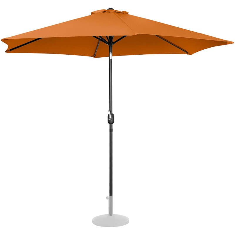 Sodo skėtis apvalus didelis pakreiptas su švaistiklio sk. 300 cm oranžinės spalvos