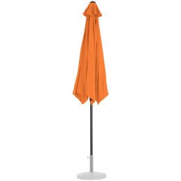 Sodo skėtis apvalus didelis pakreiptas su švaistiklio sk. 300 cm oranžinės spalvos