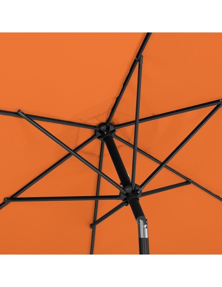 Sodo skėtis apvalus didelis pakreiptas su švaistiklio sk. 300 cm oranžinės spalvos Sodo skėtis apvalus didelis pakreiptas su švaistiklio sk. 300 cm oranžinės spalvos