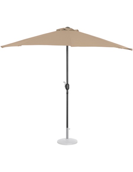 Pusiau apvalus balkono terasos pusiau skėtis 270 x 135 cm kreminis Pusiau apvalus balkono terasos pusiau skėtis 270 x 135 cm kreminis