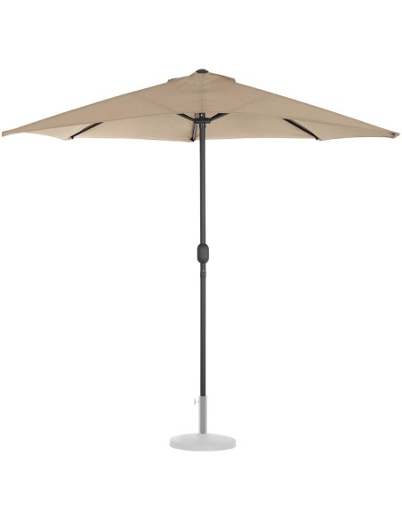 Pusiau apvalus balkono terasos pusiau skėtis 270 x 135 cm kreminis Pusiau apvalus balkono terasos pusiau skėtis 270 x 135 cm kreminis