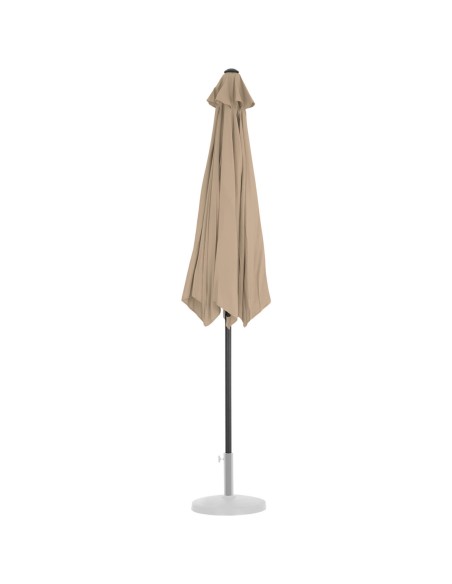 Pusiau apvalus balkono terasos pusiau skėtis 270 x 135 cm kreminis Pusiau apvalus balkono terasos pusiau skėtis 270 x 135 cm kreminis