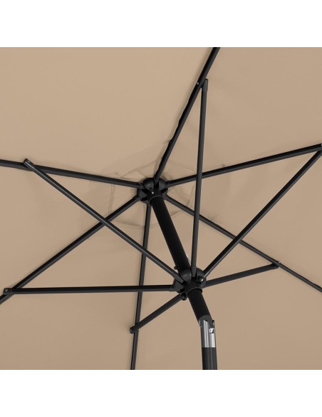Sodo skėtis apvalus didelis pakreiptas su švaistiklio sk. 300 cm pilkai rudos spalvos Sodo skėtis apvalus didelis pakreiptas su švaistiklio sk. 300 cm pilkai rudos spalvos