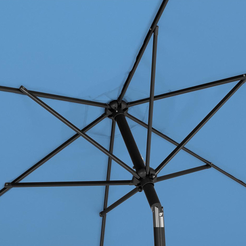 Sodo skėtis apvalus didelis pakreiptas su švaistiklio sk. 300 cm mėlyna