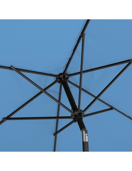 Sodo skėtis apvalus didelis pakreiptas su švaistiklio sk. 300 cm mėlyna Sodo skėtis apvalus didelis pakreiptas su švaistiklio sk. 300 cm mėlyna