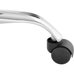 Dirbtuvių darbo kėdė su atlošu CHROM iki 120 kg 450-585 mm juoda