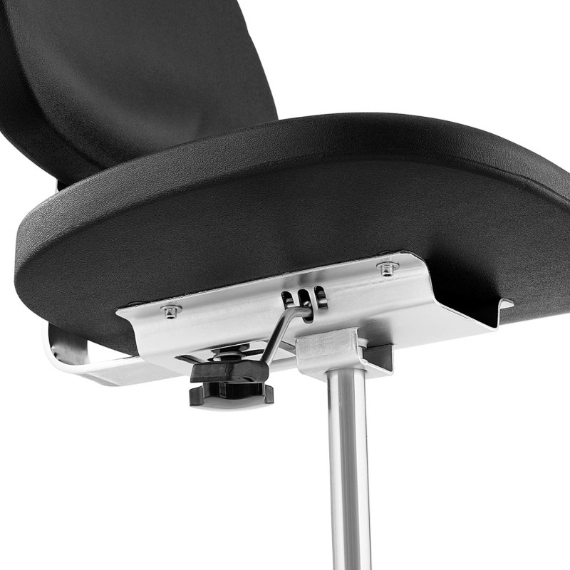 Dirbtuvių darbo kėdė su atlošu CHROM iki 120 kg 450-585 mm juoda