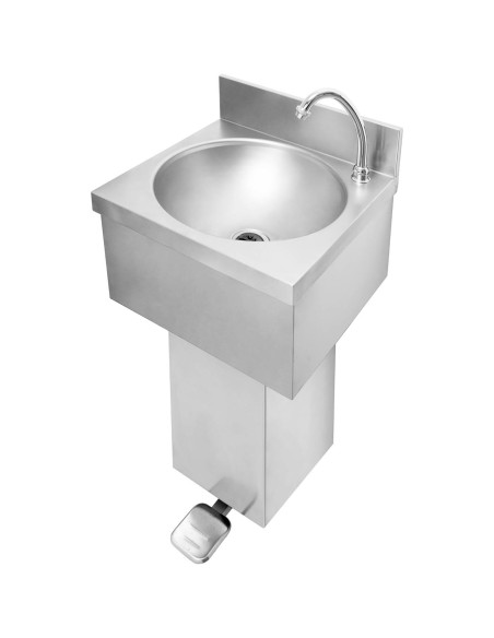 Kriauklė bekontaktis praustuvas su kojiniu pedalu čiaupu Plieninis sk. 340x125 mm Kriauklė bekontaktis praustuvas su kojiniu pedalu čiaupu Plieninis sk. 340x125 mm