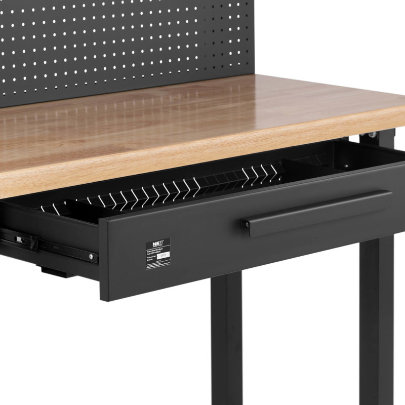 Reguliuojamas darbastalis su stalčiumi ir įrankių lenta 227 kg 122 x 51 cm