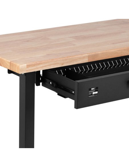 Darbo stalas su stalčiu mediniu stalviršiu ant ratukų 227 kg 122 x 51 cm Darbo stalas su stalčiu mediniu stalviršiu ant ratukų 227 kg 122 x 51 cm