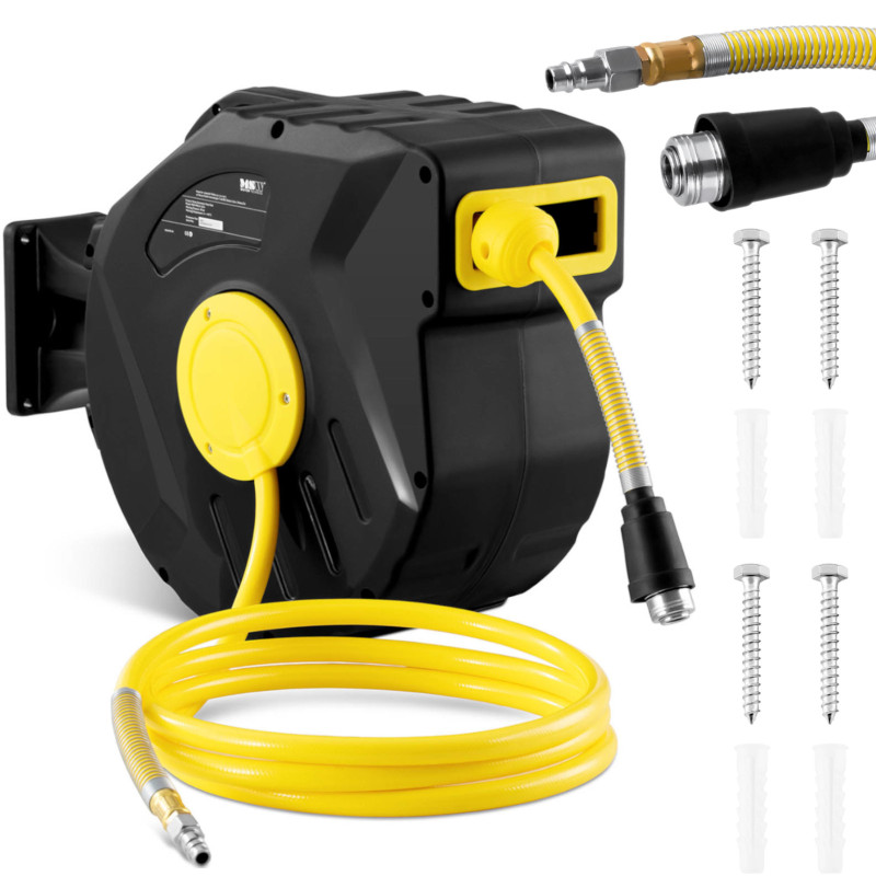 Žarna Pneumatinė slėgio žarna suvyniota ant automatinės ritės 18 bar 20 m + 3 m