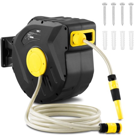 Sodo žarnos ritė su automatine sienine ritine 20 m + 3 m 3/4'' Sodo žarnos ritė su automatine sienine ritine 20 m + 3 m 3/4''