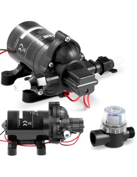 Slėginio vandens siurblys jachtai kemperiui 11,3 l/min 3,1 bar 12 V 4,5 A Slėginio vandens siurblys jachtai kemperiui 11,3 l/min 3,1 bar 12 V 4,5 A