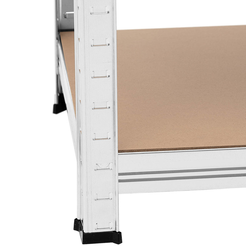 Metalinė laikymo lentyna 4 lentynos 320 kg 80 x 40 x 160 cm pilka 2 vnt.