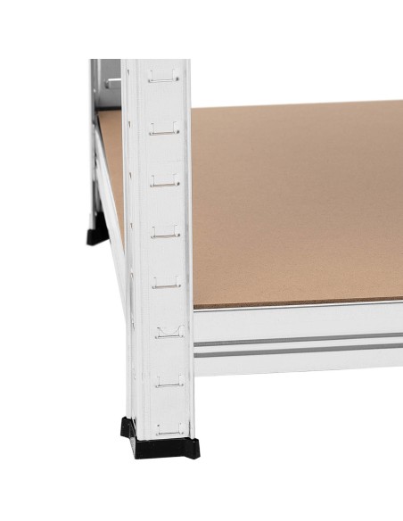 Metalinė laikymo lentyna 4 lentynos 320 kg 80 x 40 x 160 cm pilka 2 vnt.